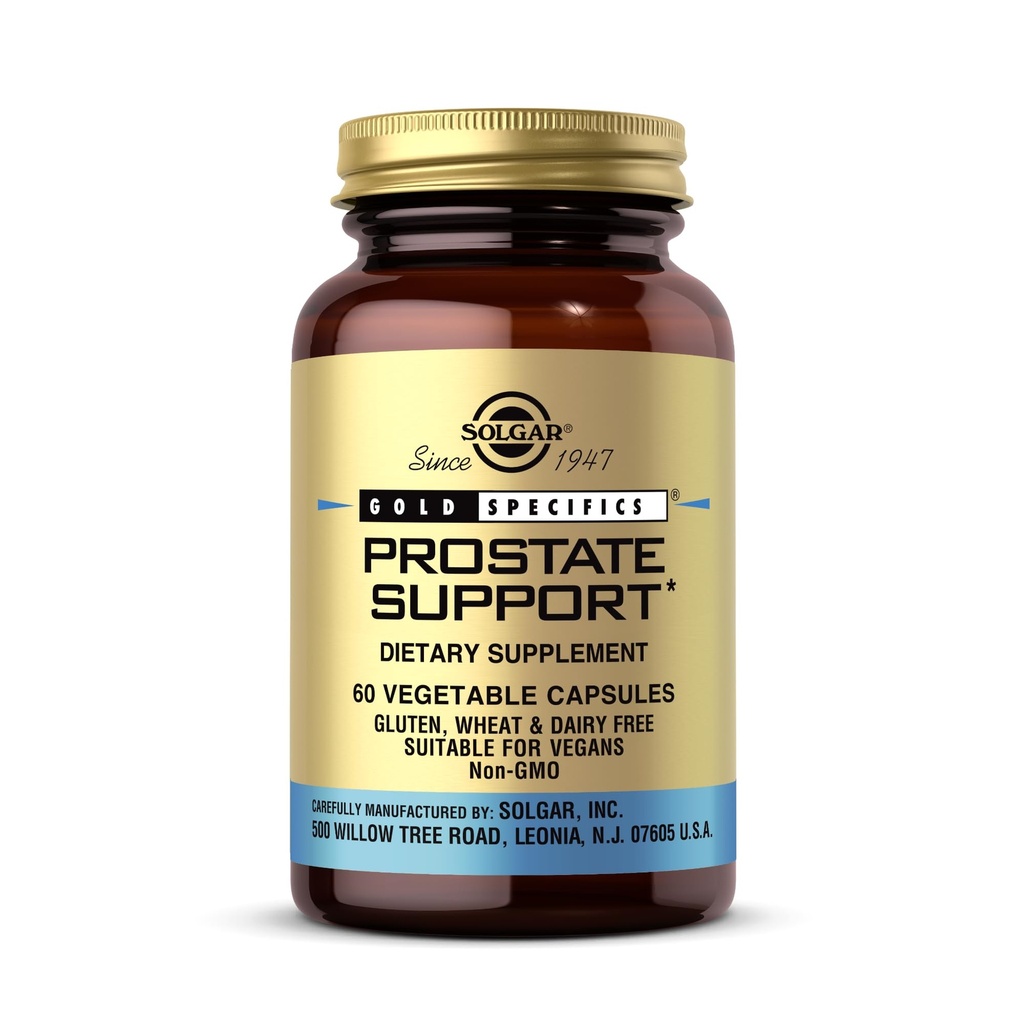 Solgar Prostate Support - 60 Vegetabilske kapsler - non-GMO, Vegan, Gluten Free & Dairy Free - 30 Servere