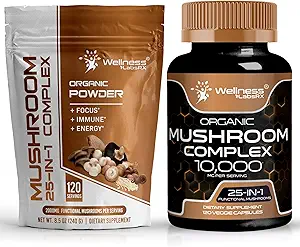 WELLENess LASSRX Mushroom Powder 2000mg - Mushroom Supplement kapsler