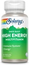 SOLARAY En gang Daglig High Energy Multivitamin for kvinder og mænd - Energitilskud - Immunstøtte w / C-vitamin, A, D og E, B-vitamin kompleks, Trace Minerals, 60-dages garanti, 30 Serv, 30 VegCaps