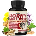 BMVINVOL Horny Goat Weed for mænd og kvinder med Maca, Tribulus, Ginseng, Ashwagandha, Tongkat Ali - 120 kapsler til 4 Måned Supply