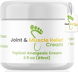 Guut og du Relief Cream til fælles discomfort, Flare- Ups, Tendon - Fast fungerende muskel Ache Leasing Rub med Arnica / Ilex Leaf Extract, Aloe Vera og Tea Tree Oil