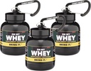 OnMyWhey - Protein Powder og tillæg tragt Keychain, Portable to- Go Container til The Gym, Træning, Fitness og Rejser - TSA Godkendt, Classic 3- Pack