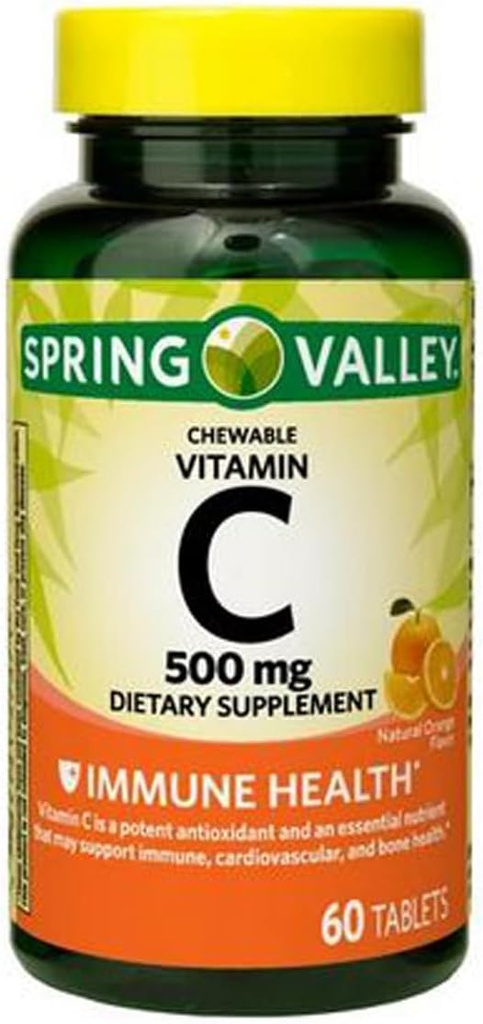 C-vitamin Immunsundhed Kosttilskud Chewable Tablets, Orange, 500 mg, 60 Greve