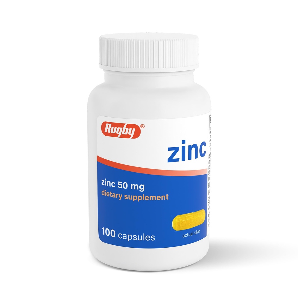 Rugby Zink 50mg - Gluten- Free Daily Dietary Supplement for immunforsvar, 100 Greve