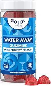 GOJOY Water Away Gummies - Natural Diuretic Support for Water Retention & Hydration Balance - Urteformel med Mælkebøtte - 60 Vegansk Gummies