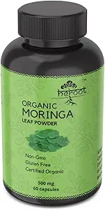 Organic Moringa Capsules | Green Moringa Leaf Supplement for Energy, Metabolism & Immune Support – 120 Capsules, Natural Superfood