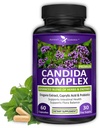Potent Garden Candida Complex - Oregano og Captain Acid Blend, Gut Flora Balance Complex, Intestinal Health & immunforsvar med urter & probiotika, Gut Health Kosttilskud til kvinder & mænd 60 Greve