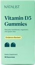 NATALIST vitamin D3 1000 IE (25mcg) Gummies High Potency Immun Health Support Daily Sund Bone, Tænder & Muskelformel for kvinder & mænd - Vegetarisk, Gluten- Free - 90 Gummies