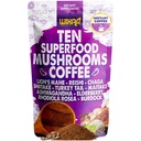 WIXAR Superfood Mushroom Kaffe - Instant Coffee Powder, Ten Superfood Udtrækker med løvens Mane, Tyrkiet Tail, Reishi, Chaga, Shiitake, Ashwagandha, Rhodiola Rosea, Elderberry, 5oz Mushroom Supplement