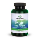 Swanson Multi og Mineral Daily Mænd Kvinder Multivitamin Multimineral Sundhed Supplement 250 Kapsler (Caps)