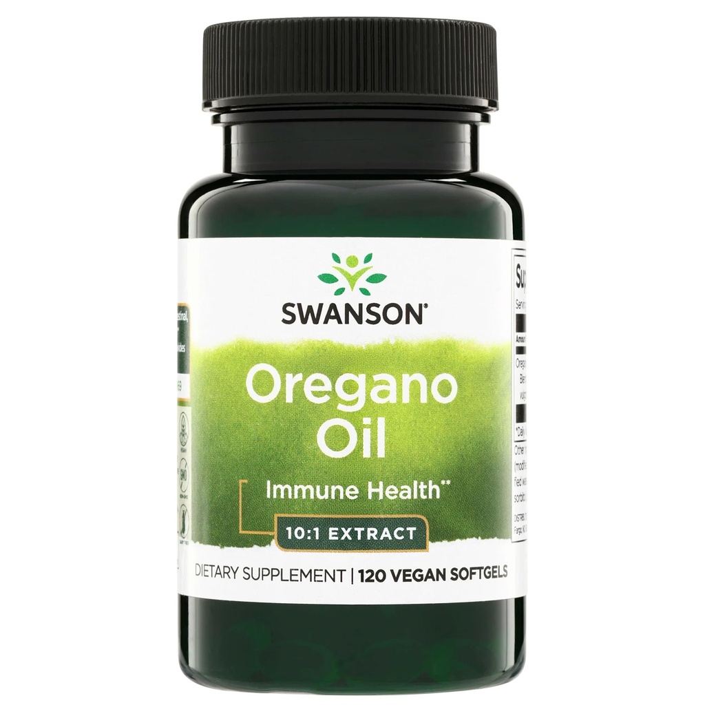 Swanson Oregano Oil 10: 1 Udtræk - Natural Supplement Fremme fordøjelsessygdomme - Luftveje og urinveje Sundhedsstøtte (120 Softgels, 150mg Hver)