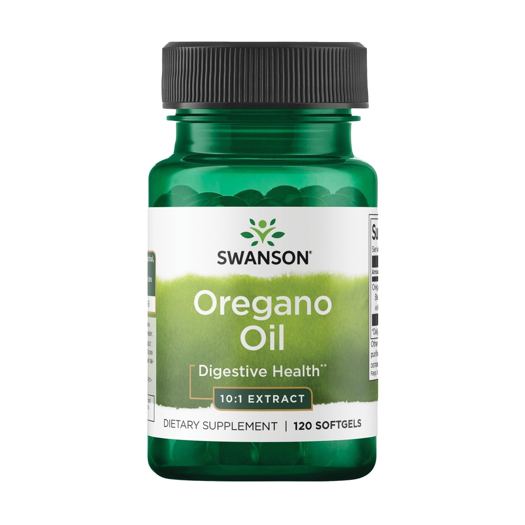 Swanson Oregano Oil 10: 1 Udtræk - Natural Supplement Fremme fordøjelsessygdomme - Luftveje og urinveje Sundhedsstøtte (120 Softgels, 150mg Hver)