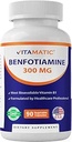 Vitamatisk benfotiamin 300 mg 90 Vegetariske kapsler - også kaldet Fat Opløselig Vitamin B1 (90 Greve (pakke med 1)) (1 flaske)