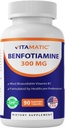 Vitamatisk benfotiamin 300 mg 90 Vegetariske kapsler - også kaldet Fat Opløselig Vitamin B1 (90 Greve (pakke med 1)) (1 flaske)