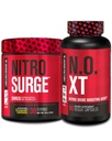 Jacked Factory Nitrovolume Shred Thermogen Pre- workout in Blueberry Lemonade & N.O. XT Nitroxidbooster til mænd og kvinder