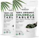 Organic Chlorella Tablets 400 Count 124; High Potency Superfood ttesmå 124; Chlorophyll piller fra 100% Pure Green Algae