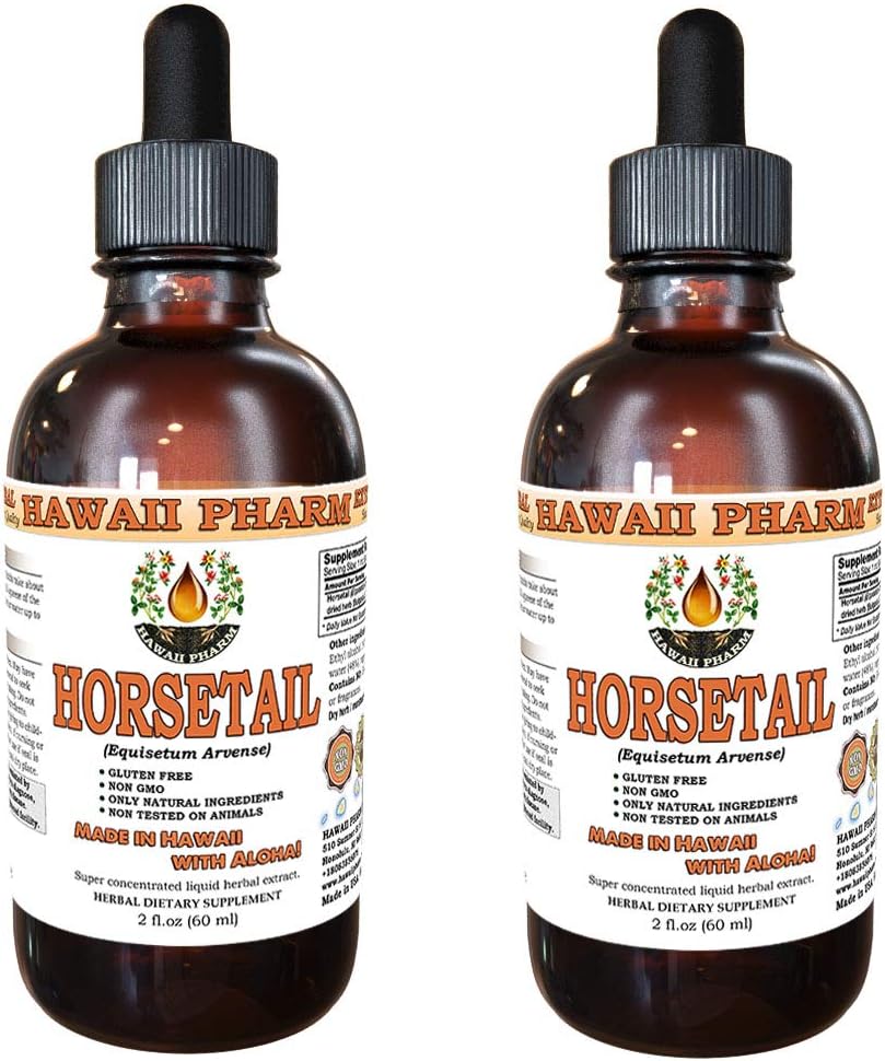 Hestehale Flydende Udtræk, Økologisk hestehale (Equisetum arvense) Tinktur Supplement 2x2 oz