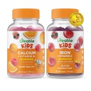 Lifeable Calcium with Vitamin D Kids + Iron & Vitamin C Kids, Gummies Bundle - Great Tasting, Vitamin Supplement, Gluten Free, GMO Free, Chewable Gummy