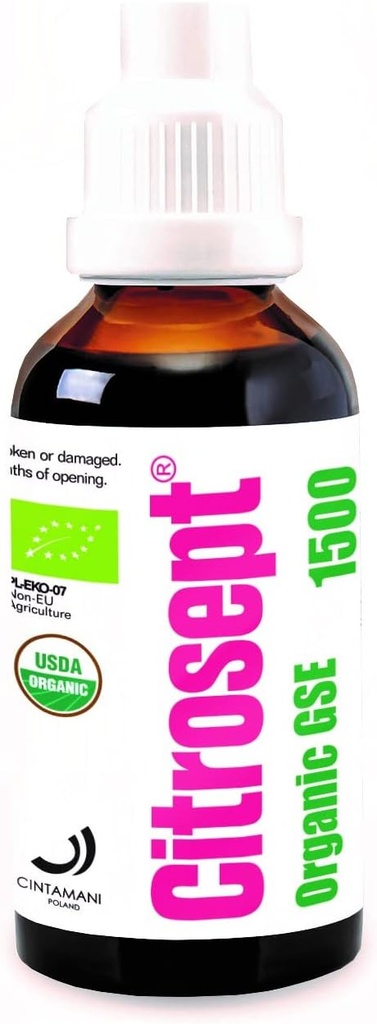 Citrosept Organic GSE, Højere kvalitet ekstraktion Process for Renhed Budd124; Max Strength