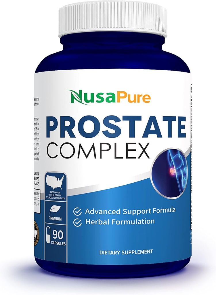 NusaPure Saw Prostate Palmetto Complex (Plant Sterol Complex, Nettle Root, Pygeum Bark, Graviola) - 90 kapsler