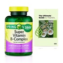Sprin Val- Ley Super Vitamin B- Complex tabletter Kosttilskud Kosttilskud Størrelse, 250 Tæl (Over 8 Måneder Tilgang) + Eksklusiv Vtmx Vitamin Guide (2 Genstande)