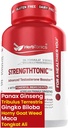 Herbtonics Testosteron Support for Mænd - Koreansk Panax Ginseng & Tribulus Terrestris - Understøtter sund energi, Styrke & Stamina - 60 Veganske kapsler