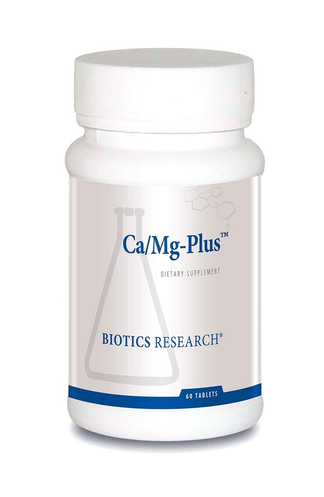 Bioteknologi Forskning CaMg- Plus Calcium Magnesium tillæg med Parathyroid, Aids in Bone and Dental Health, Muskelrelaxation, Understøtter Kardiovaskulær Sundhed, Thyroid Support 60 tabletter
