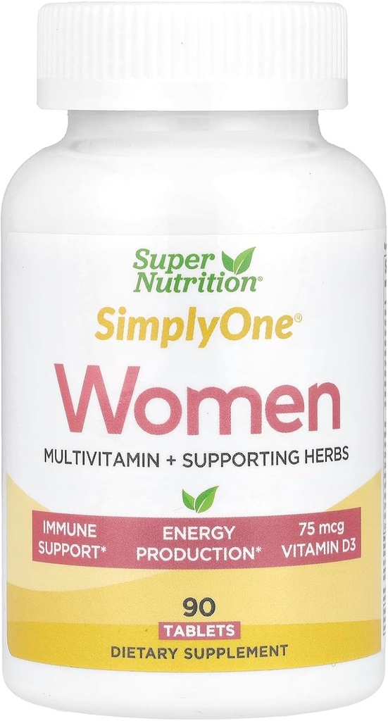 SuperNutrition SimplyOne Multi- Vitamin til kvinder, Højstyrke, En / dag tabletter, 90 Greve