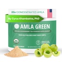 Amla Powder & Green Tea Superfood Supplement, 20x Ultra Koncentreret Amla, Antioxidant Support, Lavet med Oolong Tea og indiske Gooseberries, Økologisk, Vegan, Classic Flavor, 30 Servere