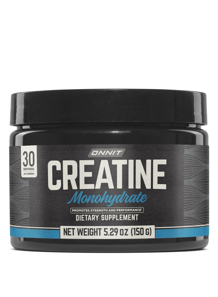 ONNIT Creatinine Monohydrat Powder, IGEN (TM) Non- GMO Tested 5g Premium Creatin for Muscle Strength, Power and Lean Mass, Understøtter Brain Health, Brain Cellular Energy, Unflavored, 30 Servering, 5.29 oz