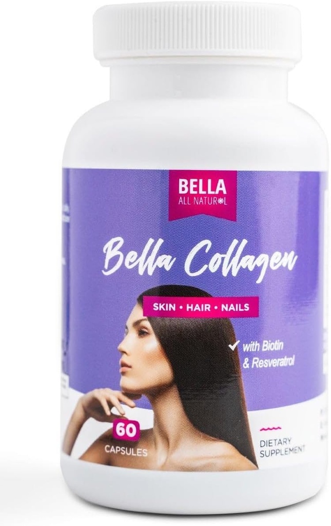 Bella Alle naturlige Collagen Colageno, hår, hud og negle, 60caps