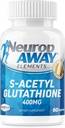 Neuropawayelementer S- Acetyl- Glutathion 400mg syreresistente kapsler 60ct (60 400mg kapsler Per flaske) 3. part testet Made in a cGMP Facility