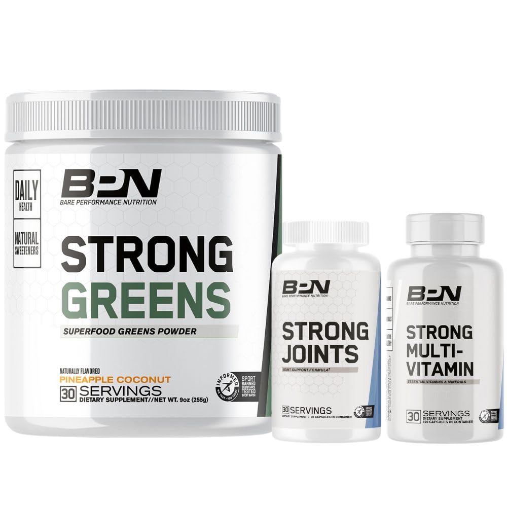BPN Strong Green Superfood Powder, Strong Joints & Strong Multi- Vitamin Bundle
