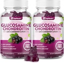 Glucosamin Chondroitin Gummies Sugar Free, Extra Strength 1500mg Glucosamin with Chondroitin MSM & Turmerisk, Joint Support for Men & Women Joint Health (120 Count (Pack of 2))