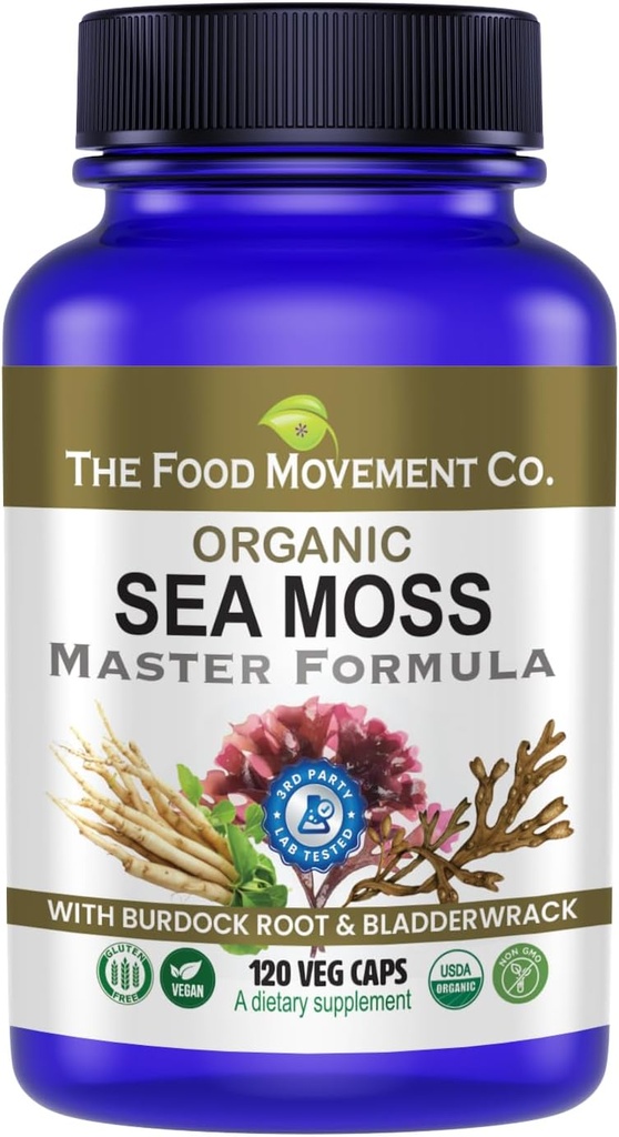 LEVNEDSMIDLER CO. Sea Moss Master Formel med Burdock Root & Bladerwrack for Gut Health