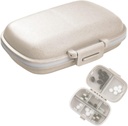 1Pack Travel Pill Organizer, 8 Compartments Portable Pill Case, Lille Pill Box til Pocket Purse Portable Medicine Vitamin Container Beige