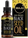Maju Superfoods Black Seed Oil - 3 gange TQ, Cold- presset, Rejsestørrelse, 100% Tyrkisk Black Cumin Seed Oil, Flydende Pure Blackseed, Glasflaske, 2 Oz