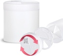 Ekstra stort supplement Organizer med 4 Compartments Easy Open Pill Dispenser Månedlig medicin Vitaminer Organizer Opbevaring Pill Flasker, Hvid