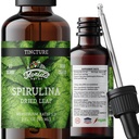 Spirulina Tinktur, Organic Spirulina Extract (Arthrospira Platensis) Urtetilskud, Non- GMO i Cold- Pressed Organic Vegetabilsk Glycerin, 700 mg, 2 oz (60 ml)