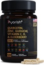Quercetin Zinkvitamin C vitamin D bromelain Elderberry - Lung immunforsvar supplement voksne med artemisinin, Sea Moss, Echinacea, Allergy Relief 120 Tæl