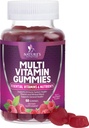 Multivitamin Gummies for Voksen med Vitaminer A, C, D, B12 - Gummy Multivitaminer til Daglig Nutritional Support med Vitaminer & Min for Kvinder & Mænd, Naturens Multi VIT Vitamin - 60 Gummies