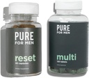 Rene for mænd Multivitamin, 120 kapsler & Nulstil Detox supplement, 30 kapsler