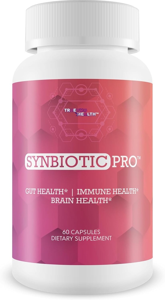Synbiotika Pro - Vores bedste daglige synbiotiske probiotika & Prebiotika - Gut Health - GI Synbiotika Probiotika - Pro Synbiotika Probiotika Plus Prebiotika & immunsupportvitaminer - Synbiotika til kvinder og mænd