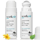 Lidocain Roll On Pain Relief Cream 2pk Maksimal styrke - Arnica, Menthol, Aloe Vera - Lindrende Relief for Muskler og Joints - Følsomme hud venligt