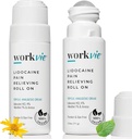 Lidocain Roll On Pain Relief Cream 2pk Maksimal styrke - Arnica, Menthol, Aloe Vera - Lindrende Relief for Muskler og Joints - Følsomme hud venligt