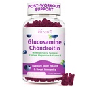Glucosamin Chondroitin Gummies - Glucosamin Gummies med MSM, Gurkemeje & Boswellia, Support Cartiage, Joint Structure & Tissue, Joint Support Supplement for Mænd og Kvinder - 60 Cts