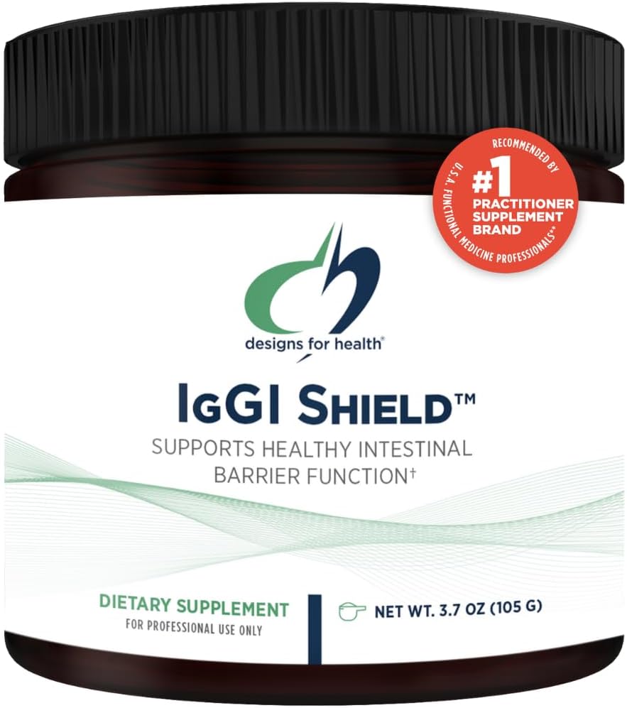 Designs for Health IgGI Shield Powder - Dairy-Free Imunoglobulin IgG Supplement, SBI with N-Acetyl-Glucosamine - Supports Healthy Intestinal Barrier Function (3.7oz / 30 Servings)