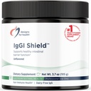 Design for sundhed IgGI Shield Powder - Dairy- Free Imunoglobulin IgG supplement, SBI med N- Acetyl- Glucosamin - Understøtter sund intestinal barrierefunktion (3.7oz / 30 Servering)
