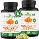 ForestLeaf Quercetin med bromelain - 1350mg Blend med C-vitamin & Stinging Nettle, Advanced Quercetin 500mg tillæg, Non- GMO Gluten Free, Natural Immunation & Respiratory Function 180 Veggie kapsler