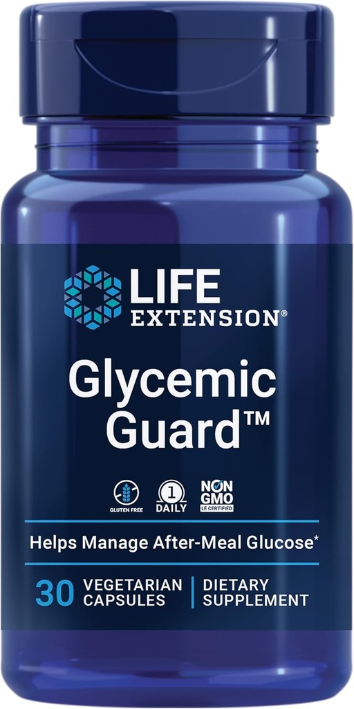 Life Extension Glycemic Guard ™, Clove Extract, Maqui Berry (Aristotelia chilensis), Hjælper med at opretholde allerede sund glycemisk balance, Vegetar, Gluten- Free, 1-Daily, Non- GMO, 30 Kapsler